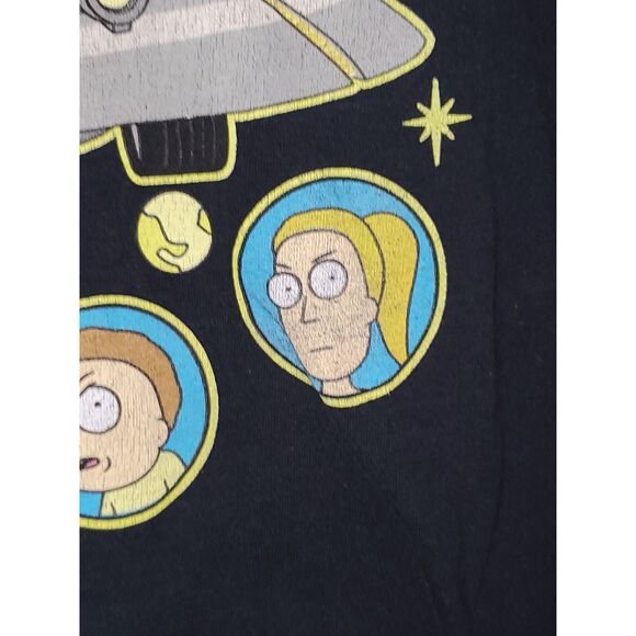 A Rick And Morty Men's T-Shirt Cartoon Network Graphic Print Spaceship XXL - Picture 8 of 10